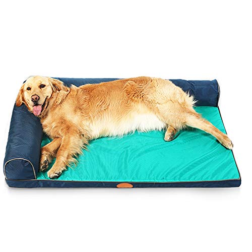 Alppq Oxford Tela + Esponja Perrera Perro Cama Anti-mordedura Estera Impermeable del Animal doméstico Four Seasons Rectángulo Universal Cama del Animal doméstico Cómodo Perro Sofá Suave Suave