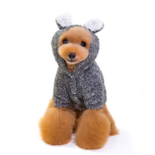 AMNVBD Ropa para Mascotas Oso Perezoso de Peluche para otoño e Invierno, Polar, Negro, X-Large