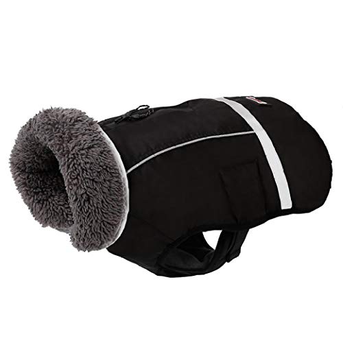 AMURAO Chaqueta de Invierno al Aire Libre Impermeable para Mascotas Espesar Abrigo cálido para Ropa de Mascota Ajustable para Perros pequeños medianos Grandes