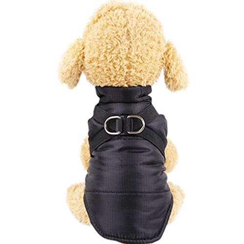 AMURAO Chaqueta Impermeable para Perros pequeños Chaqueta de Invierno para Cachorros Chaleco de arnés Ropa de Chihuahua Yorkie con Correa para el Pecho