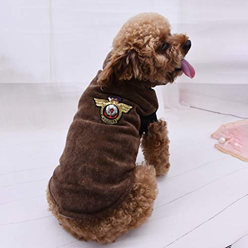 AMURAO Cómodo Abrigo para Mascotas Chaleco de Ropa para Gatos cálidos para Perros pequeños y medianos Cachorro con Capucha Chaqueta con Capucha