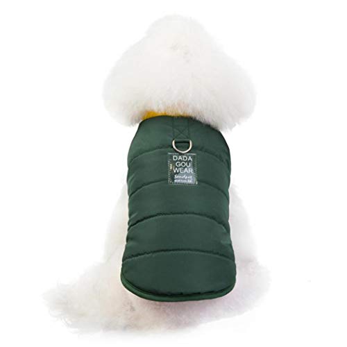 AMURAO Ropa de Perro de caniche de Invierno Chaqueta de plumón de Perrito cálido Chaleco de arnés Traje de Abrigo de Mascota pequeña Impermeable