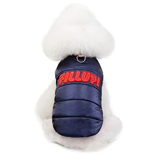 AMURAO Ropa de Perro de caniche de Invierno Chaqueta de plumón de Perrito cálido Chaleco de arnés Traje de Abrigo de Mascota pequeña Impermeable