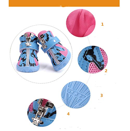 AMURAO Zapatos para Mascotas Transpirables Botines Netos Suaves para Perros pequeños Botas de Nieve con Fondo de Peluche Informal Accesorios para Mascotas