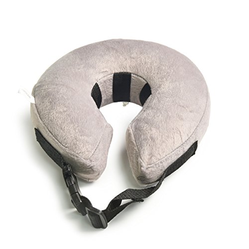 AMZTM Collar De Perro Inflable De Recuperación De Mascotas-Cuello Protector Suave para Perros (Gris, S)