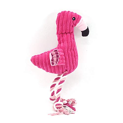 Apariencia Creativa Linda y Divertida Flamenco de Peluche para Mascotas, Juguetes de masticación, Cuerda de algodón para Masticar, Juguetes de Entrenamiento, Suministros para Mascotas