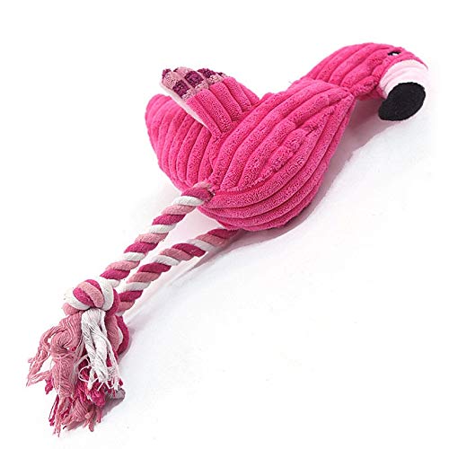 Apariencia Creativa Linda y Divertida Flamenco de Peluche para Mascotas, Juguetes de masticación, Cuerda de algodón para Masticar, Juguetes de Entrenamiento, Suministros para Mascotas