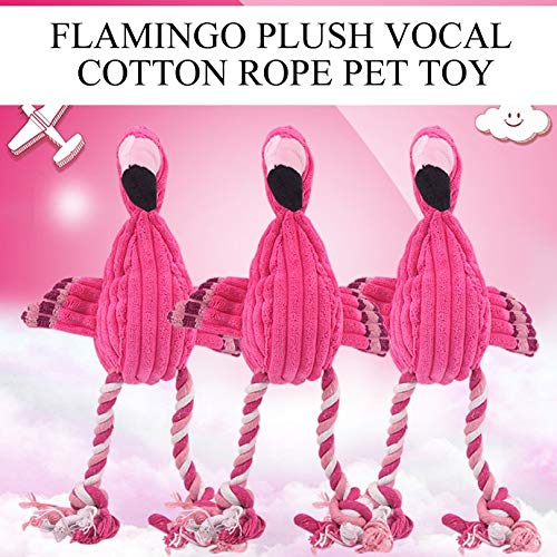 Apariencia Creativa Linda y Divertida Flamenco de Peluche para Mascotas, Juguetes de masticación, Cuerda de algodón para Masticar, Juguetes de Entrenamiento, Suministros para Mascotas