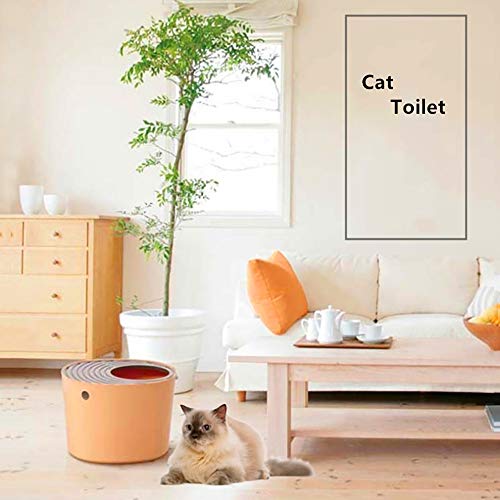 Arenero Para Gatos Cubierto Grandes Autolimpiable Caja De Aseo Para Mascotas,Arenero Para Gatos,Caja Arena Para Gatos,Entrada Superior Una Pala-Top Entry Cat Litter Box,Casa Aseo Para Gato ,Blanco