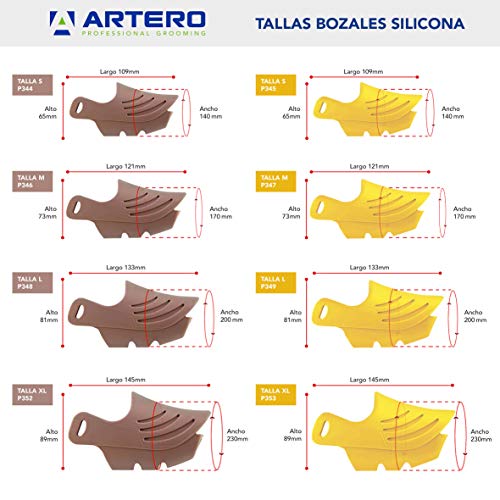 Artero Bozal de Silicona para Perros (S, Café)