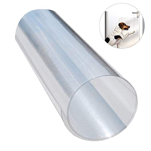 ATpart - Protector de arañazos de perro para puertas, para cortar y crear tú mismo un marco de puerta transparente, como protección para sofá, pared, perfecto para uso interior y exterior