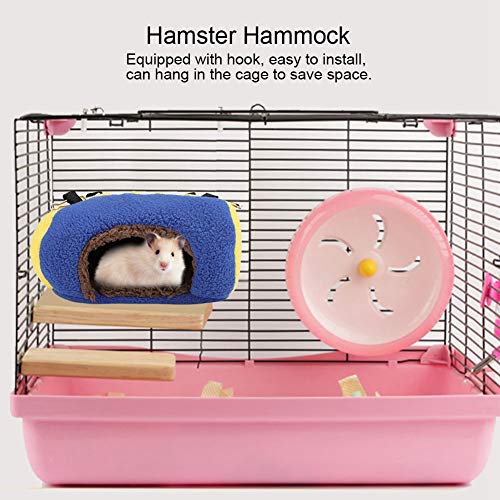 Atyhao Hamster Hammock, Small Pet Hanging House Nido para Dormir cálido Hamster Mat Suministros de Cama para Loros Sugar Gilder Squirrels(Top Amarillo)