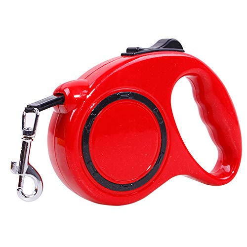 Automático Retráctil,Nylon Reflexivo Para Perros De Mascota Cuerda De Tracción Cable De Correa Telescópico Automático, Rojo Resistente Al Desgaste Correas Resistentes A Mordeduras, Para Exterior