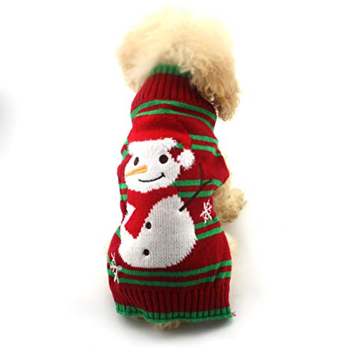 Balacoo Santa muñeco de Nieve Traje de Perro Navidad Mascota Gato Sudadera con Capucha Abrigo Ropa Ropa para Cachorro Peluche Chihuahua Yorkshire caniche maltés Cachorro Pug tamaño XXS