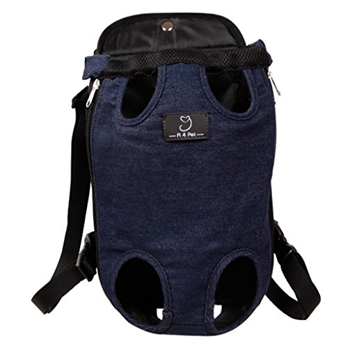 Bandoleras Mochila para Mascotas portátil Mochila Gato Perro Fuera de la Mochila del Coche Bolso Crossbody Cofre Bolso Hombro multifunción (Color : Blue, Size : 10 * 20 * 36cm)