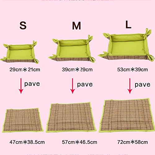 BANG-LYX Cama del Animal doméstico Cama for Perros Caseta de Perro extraíble Cuatro Estaciones for Mascotas Cama del nidal Gato Perro Mat Mat Suministros, Tamaño Opcional. (Color : A, Size : M)