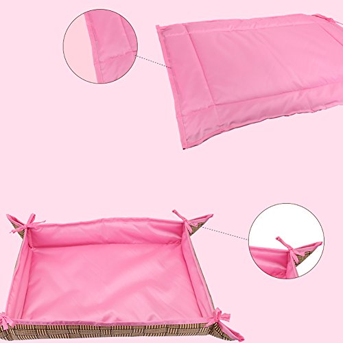 BANG-LYX Cama del Animal doméstico Cama for Perros Caseta de Perro extraíble Cuatro Estaciones for Mascotas Cama del nidal Gato Perro Mat Mat Suministros, Tamaño Opcional. (Color : A, Size : M)