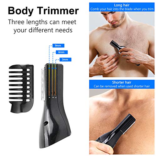 Barbero Electrico Cortapelos, Nivlan Recortador de Barba y Precisión Impermeable 5-In-1, Afeitadora Corporal para Hombres Profesional Cortapelos Máquina de Afeitar Inalámbrica Recargable con USB