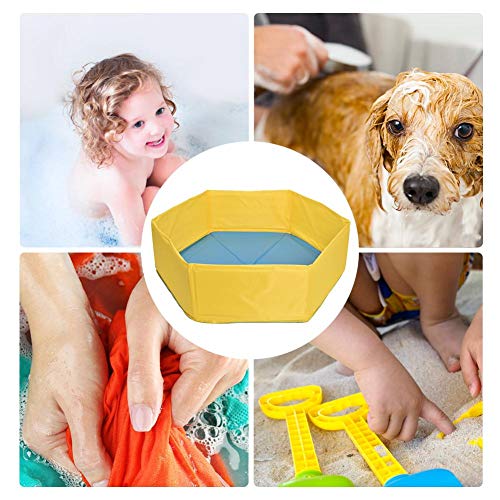 Basisago Piscina Perros y Gatos Bañera Plegable PVC Antideslizante y Resistente al Desgaste, Adecuado para Perros Pequeños y Medianos, Gatos y Otros Animales Pequeños