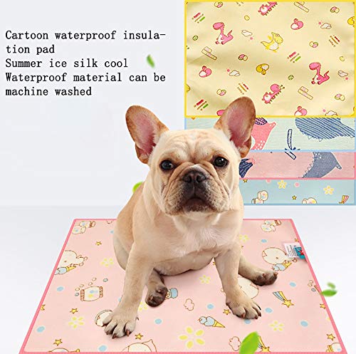 BASMPP Alfombrilla de Refrigeración Animales Colchón Impermeable para Mascotas, Manta Lavable para Perro o Gato mantendra a su Mascota Fresca Alfombrilla refrescante para Mascotas