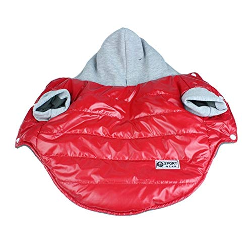 BAYUE La Mejor Venta de Invierno for Mascotas Ropa for Perros Caliente Abajo Chaqueta Impermeable Capa S-XXL Sudaderas for Chihuahua Pequeño Mediano Perros de Perrito (Color : Rojo, Size : L)