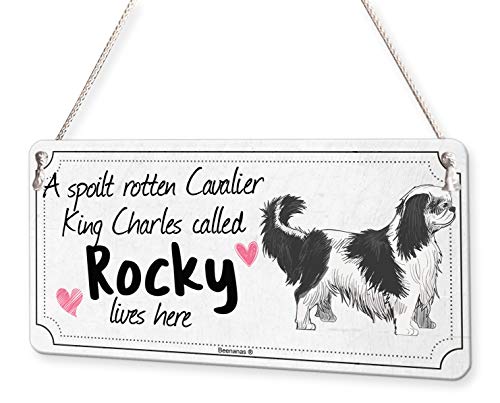 Beenanas Cavalier King Charles Spaniel - Señal Personalizable para Cachorro