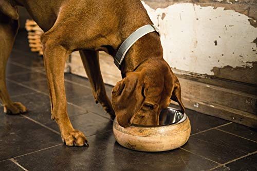 Beeztees K&Bz Dbl Wooden Feed Bowl F Dogs Mandira 16,5, Large