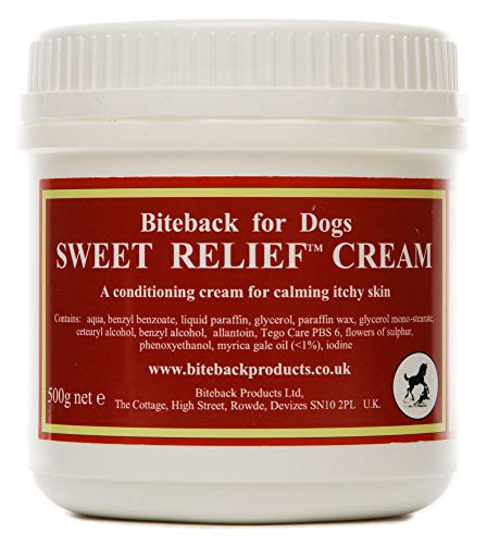 Biteback Products 'Sweet Relief' ™ Crema calmante para picazón de Perros 500g