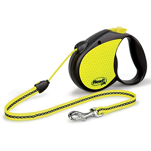 Bogdahn International Correa retráctil y reflectante modelo Flexi Neon para perros (Pequeña (S)/Neón)