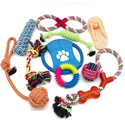 Bontand 10pcs para Perros Juguetes Interactivos del Perro Casero del Chew del Juguete del Juguete Que Vuelan Discos Cuerdas Pelotas Mascotas Perros Amor Lanzar Limpieza De Dientes Mordedura Juguete