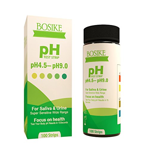 BOSIKE 4,5-9,0 PH Tiras de prueba para orina y saliva muy fácil de leer los resultados, preciso y rápido equilibrio su cuerpo PH nivel