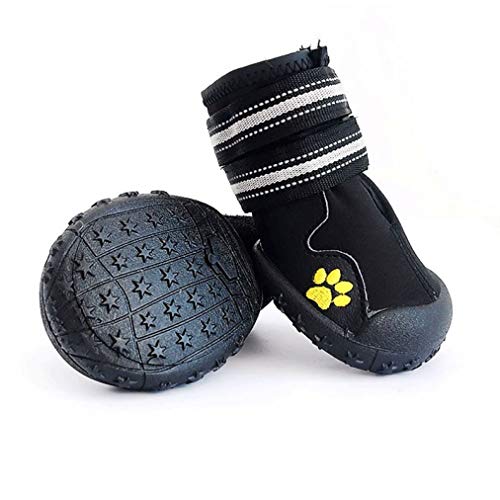 Botas de Lluvia para Mascotas al Aire Libre para Perros Grandes Correas Ajustables Antideslizantes a Prueba de Agua Botas Resistentes para Mascotas Casuales Resistentes