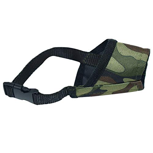 Bozal para Perro pequeño tamaño S camuflado Transpirable Anti mordeduras de Nailon para Pinscher Basenji Border Terrier Cairn Terrier Cavalier King Charles