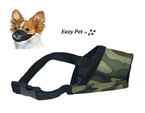 Bozal para Perro pequeño tamaño S camuflado Transpirable Anti mordeduras de Nailon para Pinscher Basenji Border Terrier Cairn Terrier Cavalier King Charles