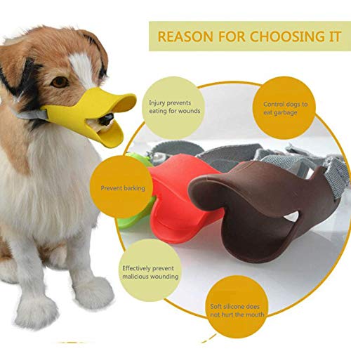 Bozales para Perros Máscaras Anti-Mordida Máscara De Boca De Pato Mascotas Accesorios 1 Pieza Productos para Perros Bozal para Perros Multifunción De Silicona No Tóxica @ Green_M