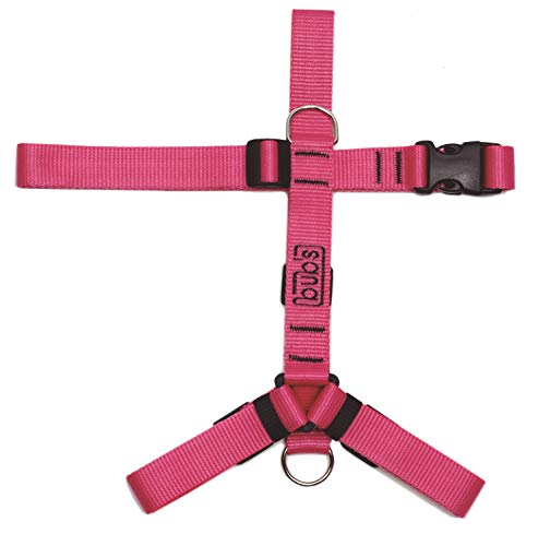 bub's Not Pull - arnés para Perro Grande/Mediano Sistema Anti tirón (Comprobar tamaño: Cuello 43 a 74 cm Pecho 59 a 94 cm) Color Rosa