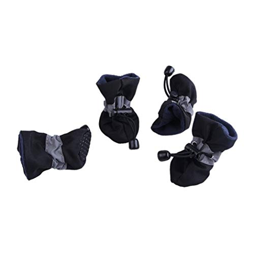 Calzado Impermeable para Perros, Botas Antideslizantes, Botas para la Nieve, Botas, Calcetines Gruesos para Cachorros, Botas para Mascotas, Protectores para Patas, 4 Piezas