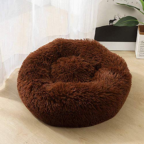 Cama Mascotas ESPONJOSAY- Almohadilla de Piel Artificial para Perros o Gatos para aliviar la Fatiga Articular y Dormir Mejor, Fondo Impermeable, marrón oscuro60X26cm