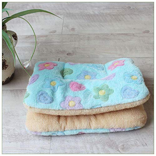 Cama para perros cálida de invierno Manta de lana suave para mascotas Cama para gatos Cachorro Colchoneta para dormir Cojín de colchón encantador para perros pequeños y grandes Tamaño 5, Flor, 47x33cm