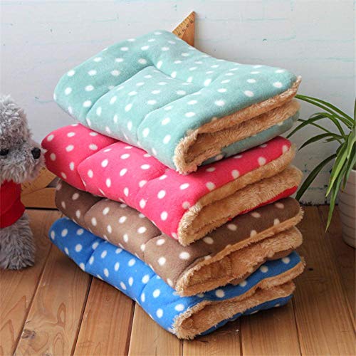 Cama para perros cálida de invierno Manta de lana suave para mascotas Cama para gatos Cachorro Colchoneta para dormir Cojín de colchón encantador para perros pequeños y grandes Tamaño 5, Flor, 47x33cm