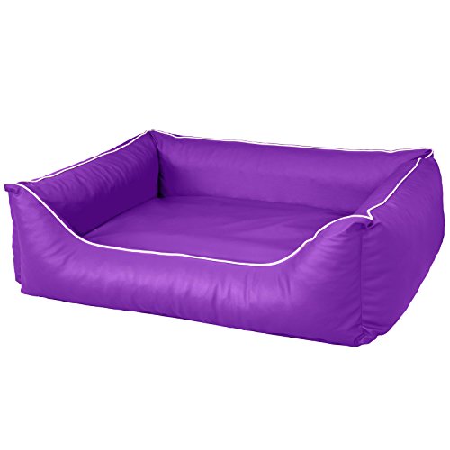 Cama para perros CopcoPet Rocco 2 en 1, impermeable y de piel sintética, con colchón de plástico para perros con espuma de copos o espuma viscoelástica ortopédica