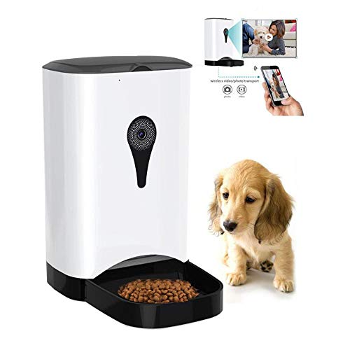 Cámara Perro, Full HD De La Cámara para Mascotas WiFi, WiFi Alimentador del Animal Doméstico Automático Dispensador De Comida para Gatos Y Perros, Diseñado para Perros Y Gatos