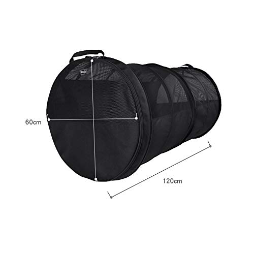 Camas QWER Perros Gran Espacio Coche Bolso De La Caja De La Perrera, con Estera De Felpa Bolso De La Cama del Gato del Animal Doméstico Portátil Tienda De Mascotas Plegable Negro 120x60cm Nido de