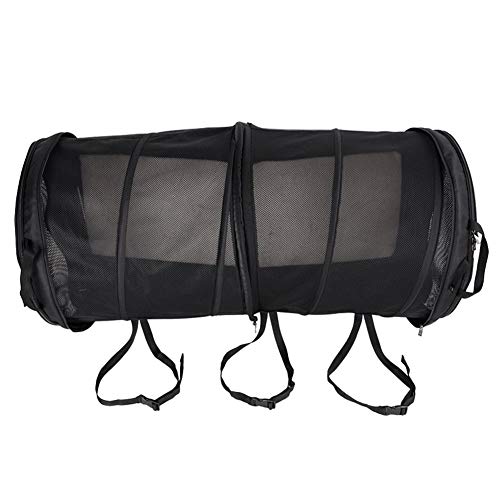 Camas QWER Perros Gran Espacio Coche Bolso De La Caja De La Perrera, con Estera De Felpa Bolso De La Cama del Gato del Animal Doméstico Portátil Tienda De Mascotas Plegable Negro 120x60cm Nido de