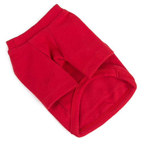 Camisetas para Cachorro de Perro Gato Pequeño/Camisa Básica para Perros Ropa - Colores Puros Azul Marino Rojo Vino Amarillo Moderno Solo para Cachorros de Perros Gatos Pequeños - Peso 1.2-9,0 kg