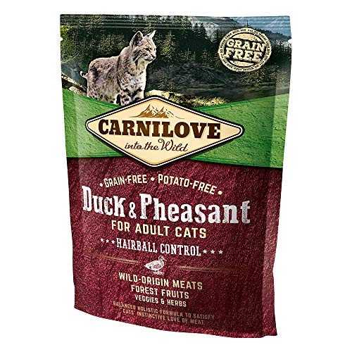 Carnilove Carnilove Duck Pheasant Adult Hairball Comida Deshidratada Para Gato 400 Gr - Paquete de 7 x 57.14 gr - Total: 400 gr