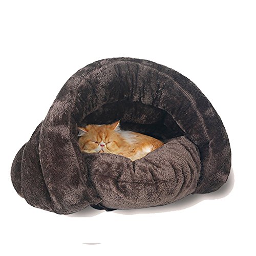 Casa para mascotas con diseño triangular, saco de dormir, lavable, cómoda para acurrucarse, para gatitos, perros y cachorros, un cálido refugio, acogedor y cómodo para tu mascota, de GossipBoy