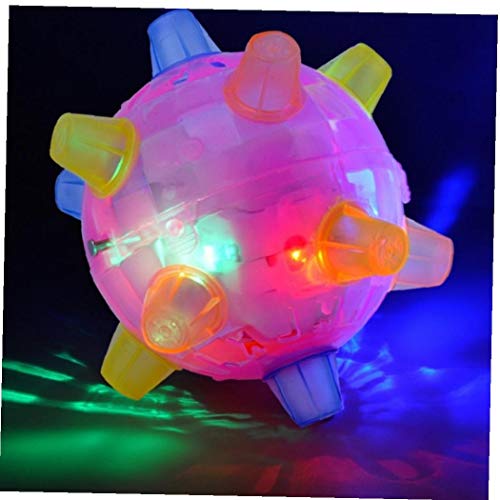 Casecover 2pcs Perro Que Destella Bola Juegos De Led Animales Juguetes para Salto Joggle Loco De Fútbol De Juguete para Niños De Color Divertido (Color Azar)