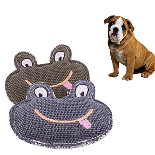 Catkoo Juguete para Perro, Accesorios para Perro, Juguete para Masticar para Perro, Rana para Masticar, Juguetes de Sonido Molar, Productos de Entrenamiento para Mascotas