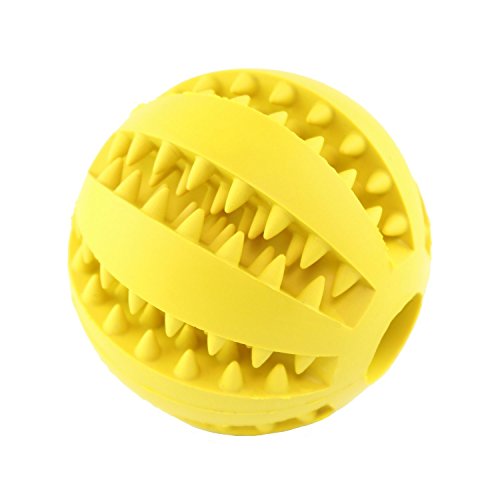 Caucho natural para mascotas masticando la bola, bola del juguete perro interactivo, seguro y no tóxico limpieza bola 7 cm.